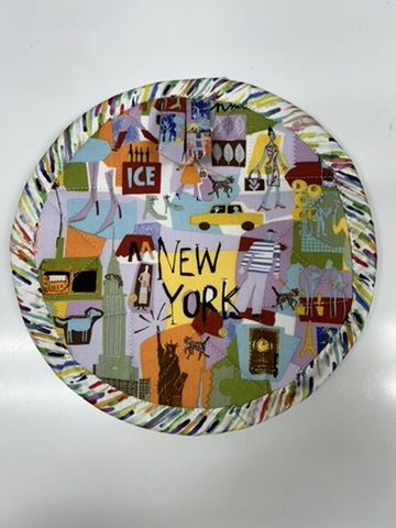 Reverse view of a Scrappy Potholder featuring a colorful New York novelty print