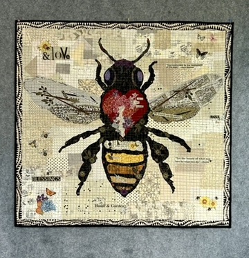 Michele’s bee appliqué wall hanging