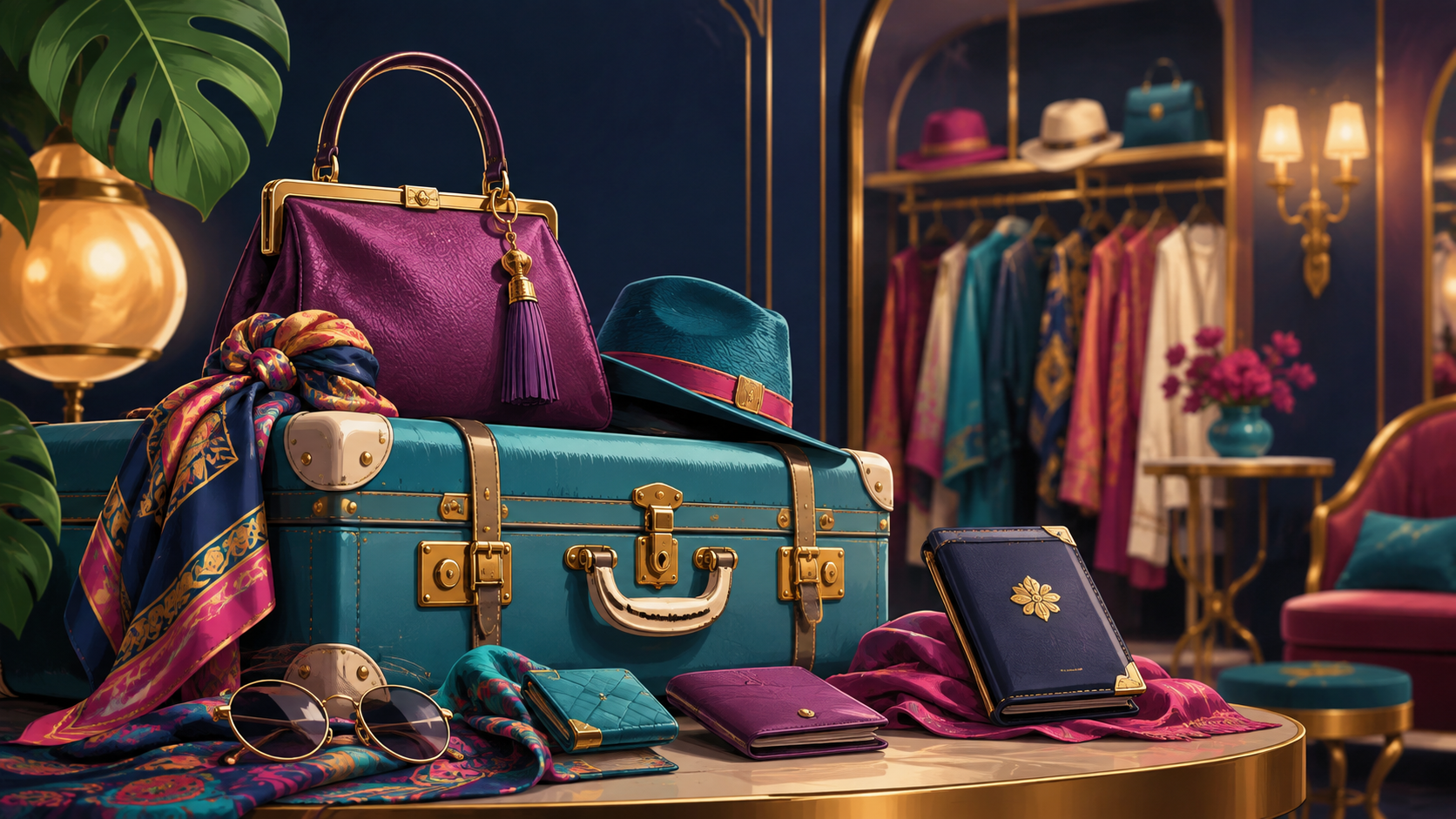 Bags, Accessories & Travel boutique illustration