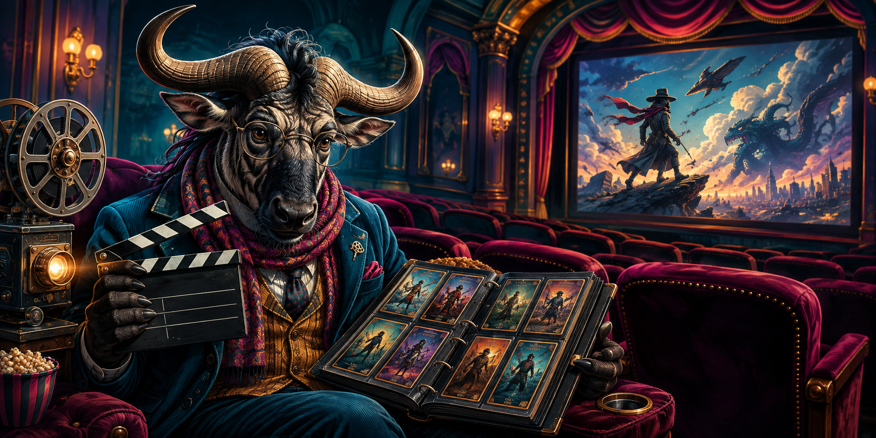Original GNU illustration for Gnu Movie TV Cards