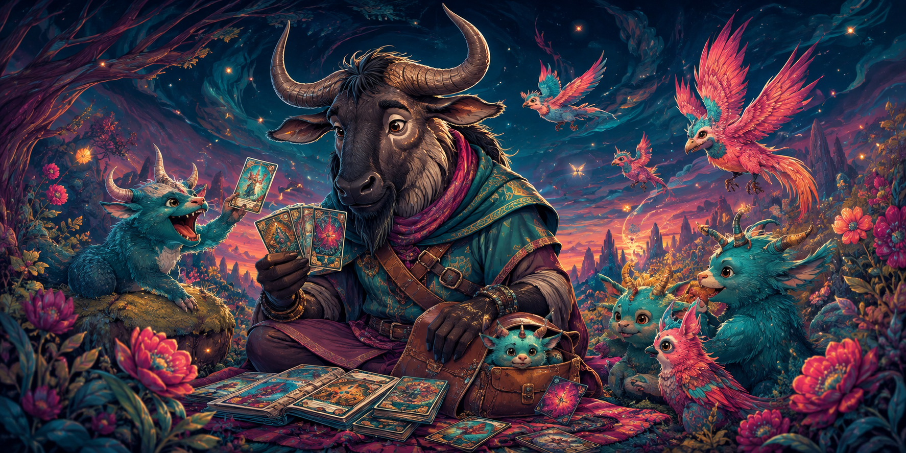 Original GNU artwork for Gnu Pokemon Cards
