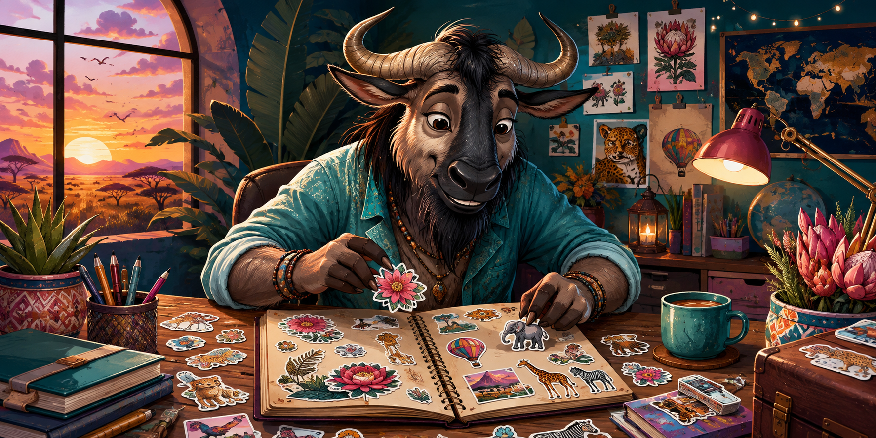 Original GNU illustration for Gnu Stickers