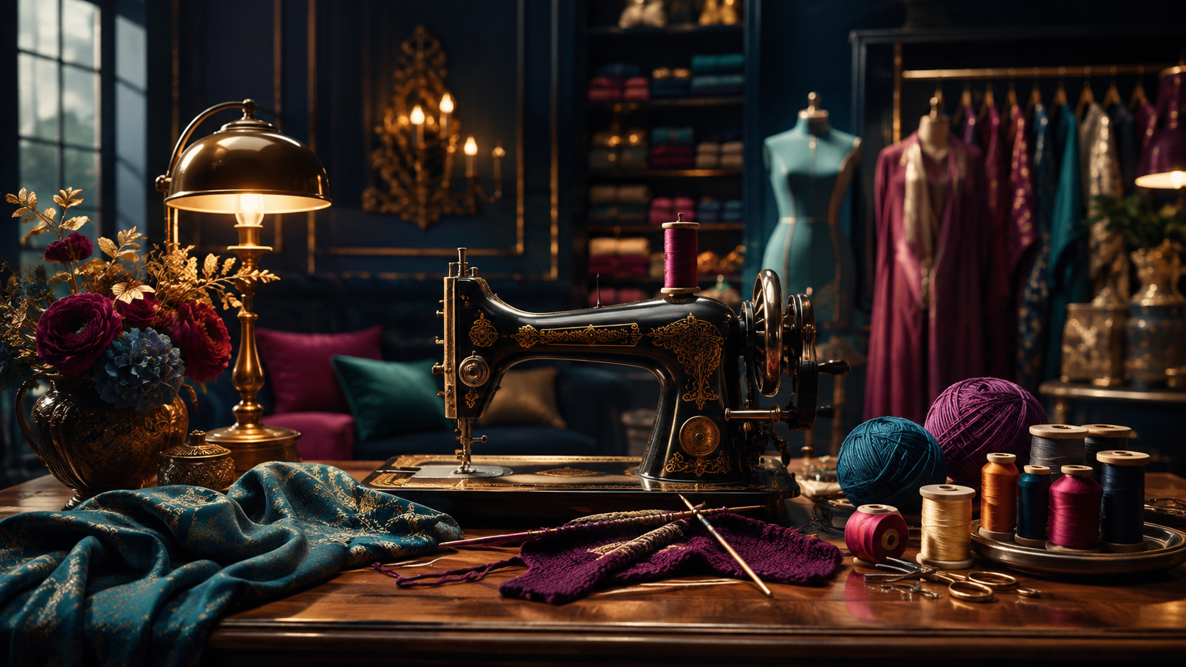 Sewing, Knitting & Craft illustrated atelier