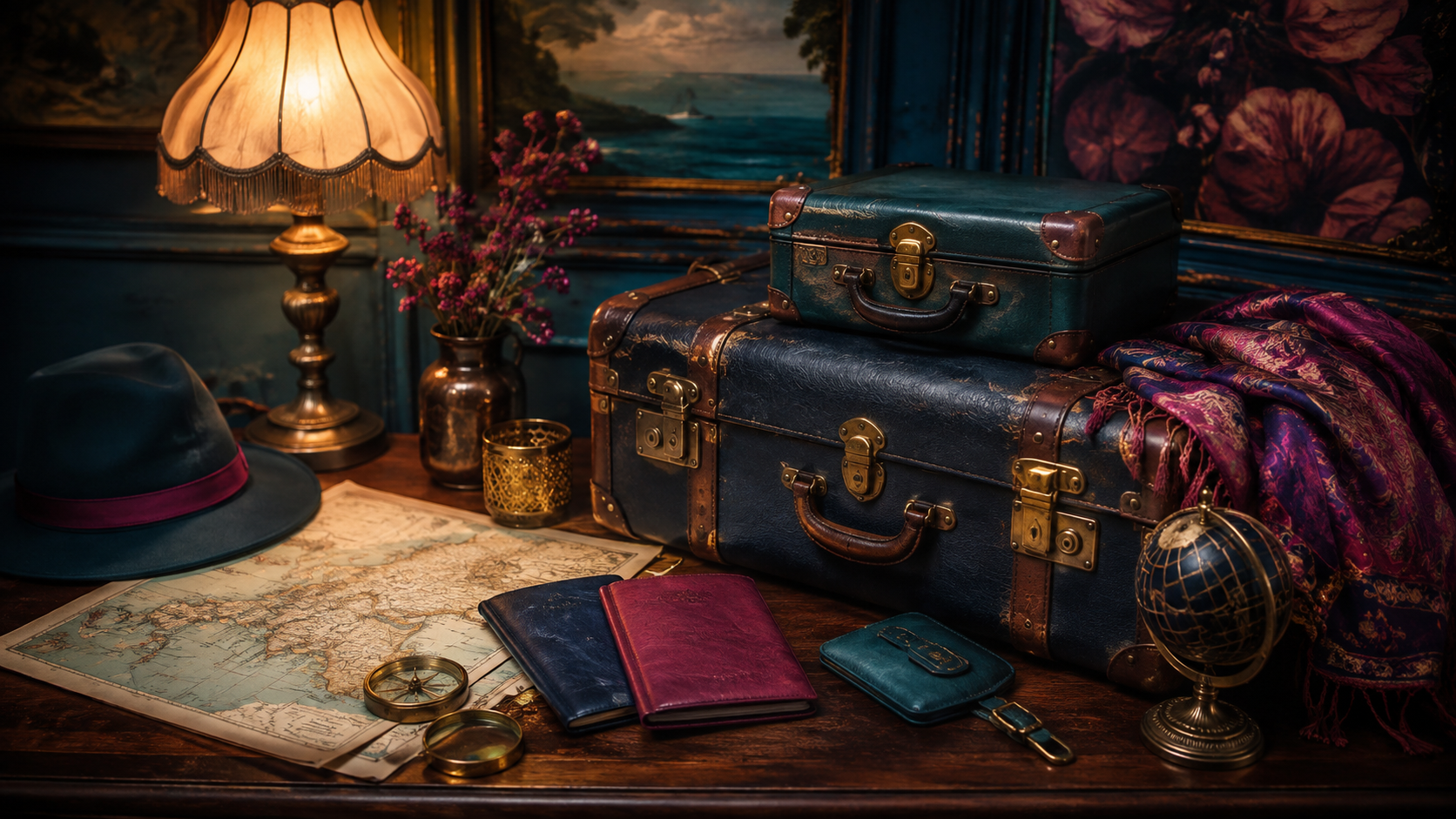 Travel Items illustrated collection