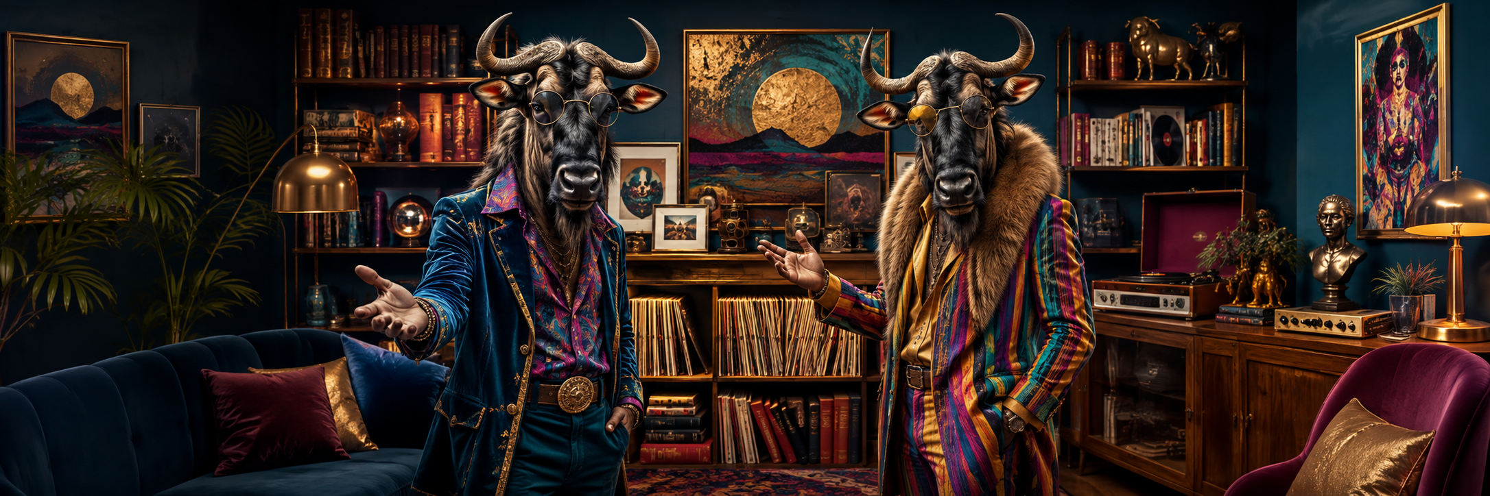 GNUWHIT hosts welcoming visitors to a room of collectibles