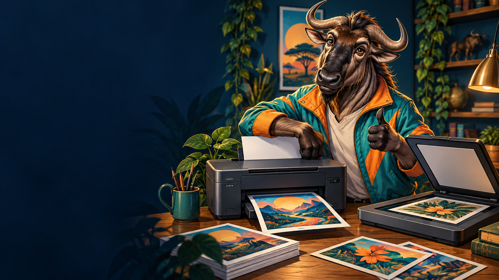 Gnu-themed Printers, Scanners & More illustration